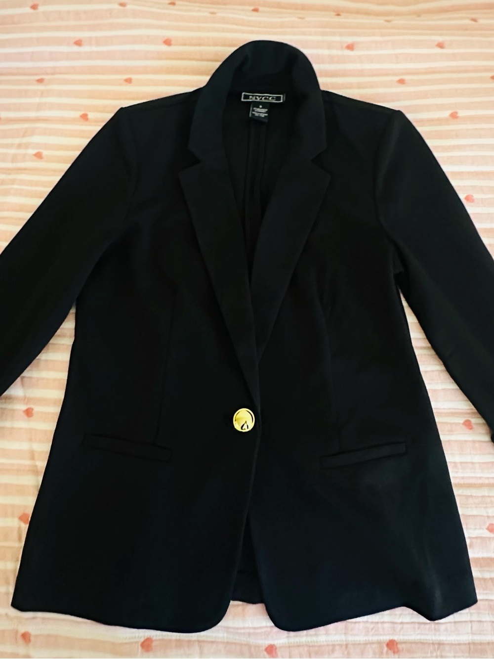 NY&C Black Single-Button Tailored Blazer